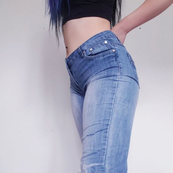 Seductions FD Low Waisted Straight Leg Jeans - Picture 5 of 16